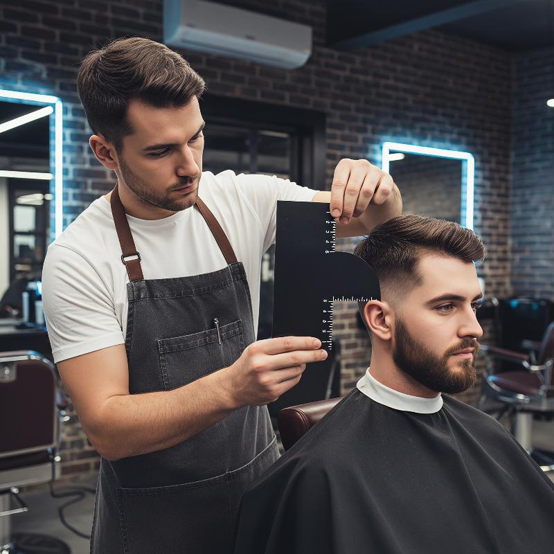 Men'S Grooming Guide - 1 Stück Haarlinien-Formungskarte, Bartlinien-Formungswerkzeug, Ausrichtungshilfe für