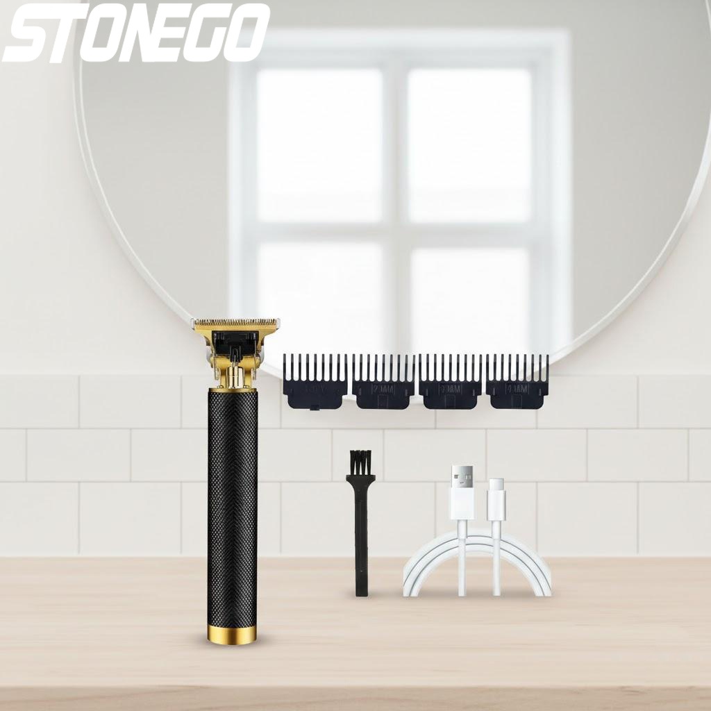 Men'S Grooming Guide - Wiederaufladbarer Kabelloser Haarschneider Barttrimmer Pflegeset mit