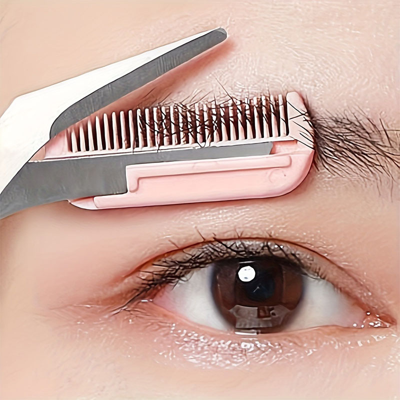 Men'S Grooming Hair Removal - Präzisions-Edelstahl-Augenbrauenschere und Kamm-Set für Männer und