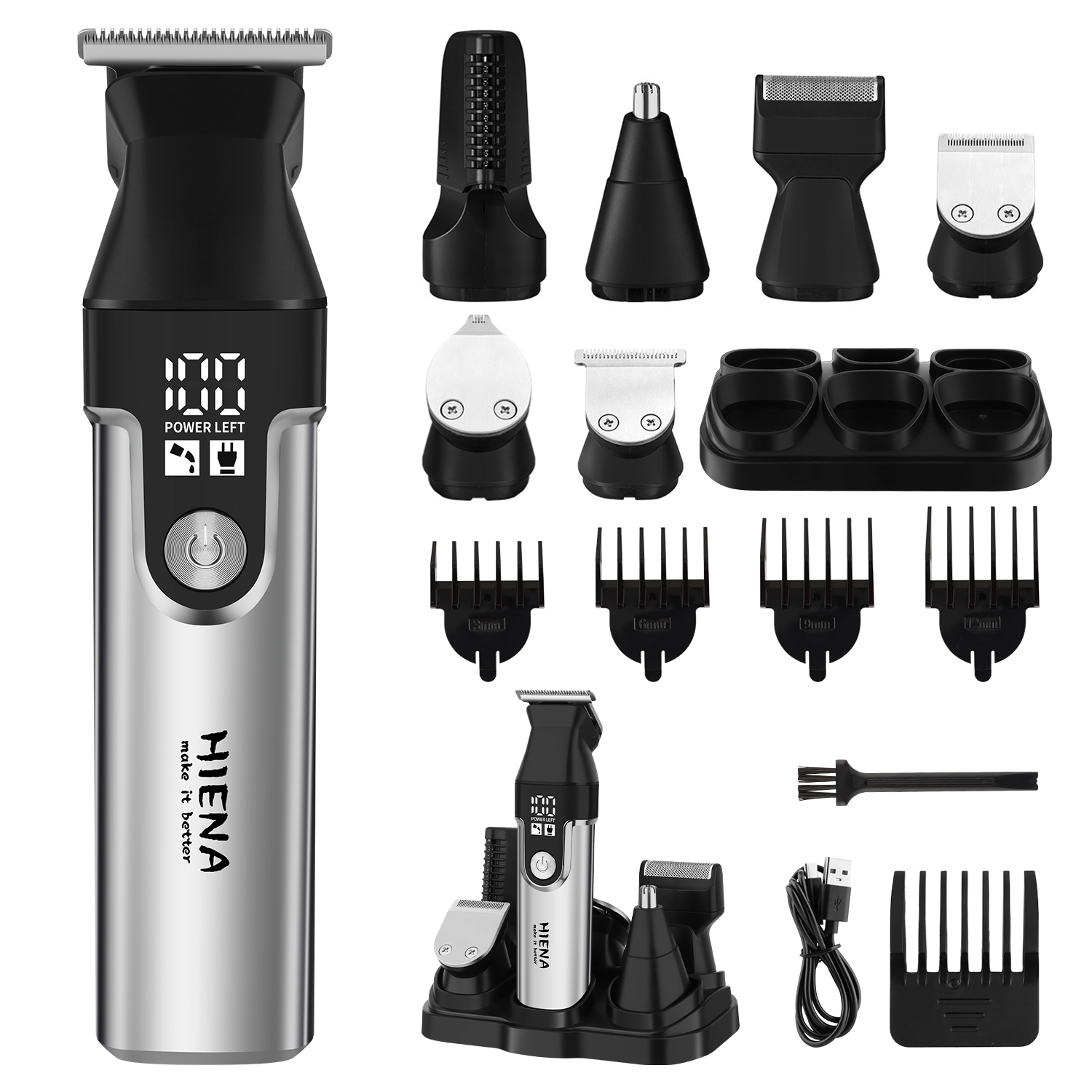 Men'S Grooming Guide - HIENA Professionelles Multifunktionales Haarschneidemaschinen-Set, R-Typ Verstellbare