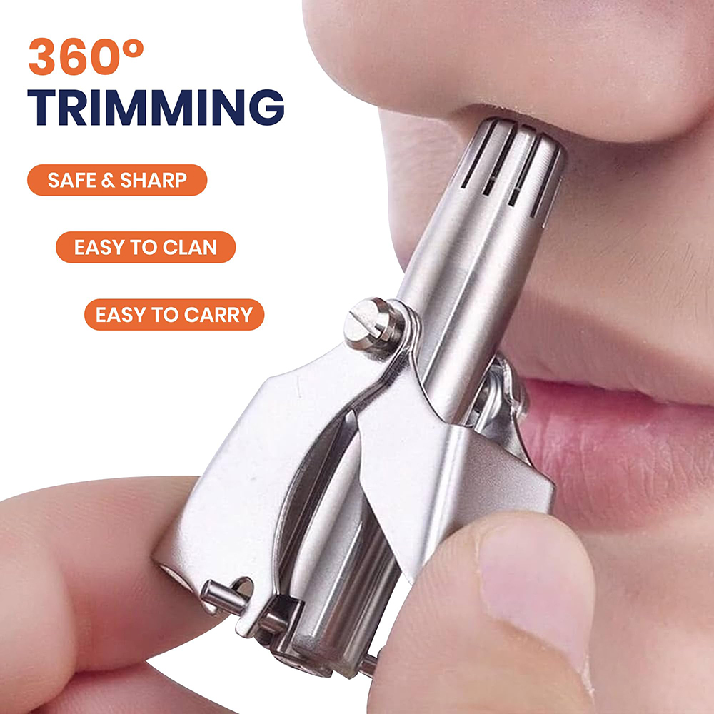 Men'S Grooming Hair Removal - Tragbarer manueller Nasen- und Ohrhaarschneider aus