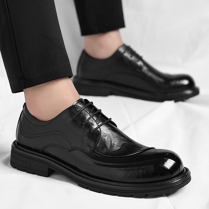 Braune, glänzende, echte Leder – Men'S Grooming Oxford Bewertung und Preis
